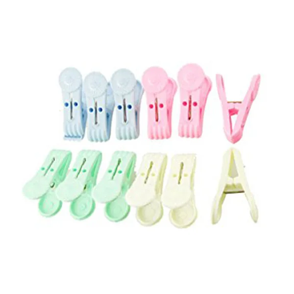 12 Pcs Plastic Clothing Pegs Clips Clothes Pinsin Garment Clips from