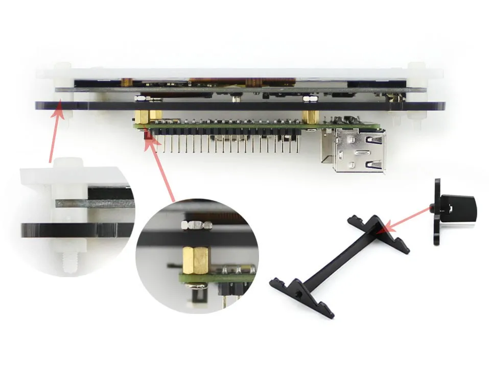 2 шт./лот 5 дюймов HDMI lcd(B) 800*480 сенсорный экран ЖК-дисплей Monito для Raspberry Pi B/A+/B+/2B/3B Banana Pro с двухцветной чехол