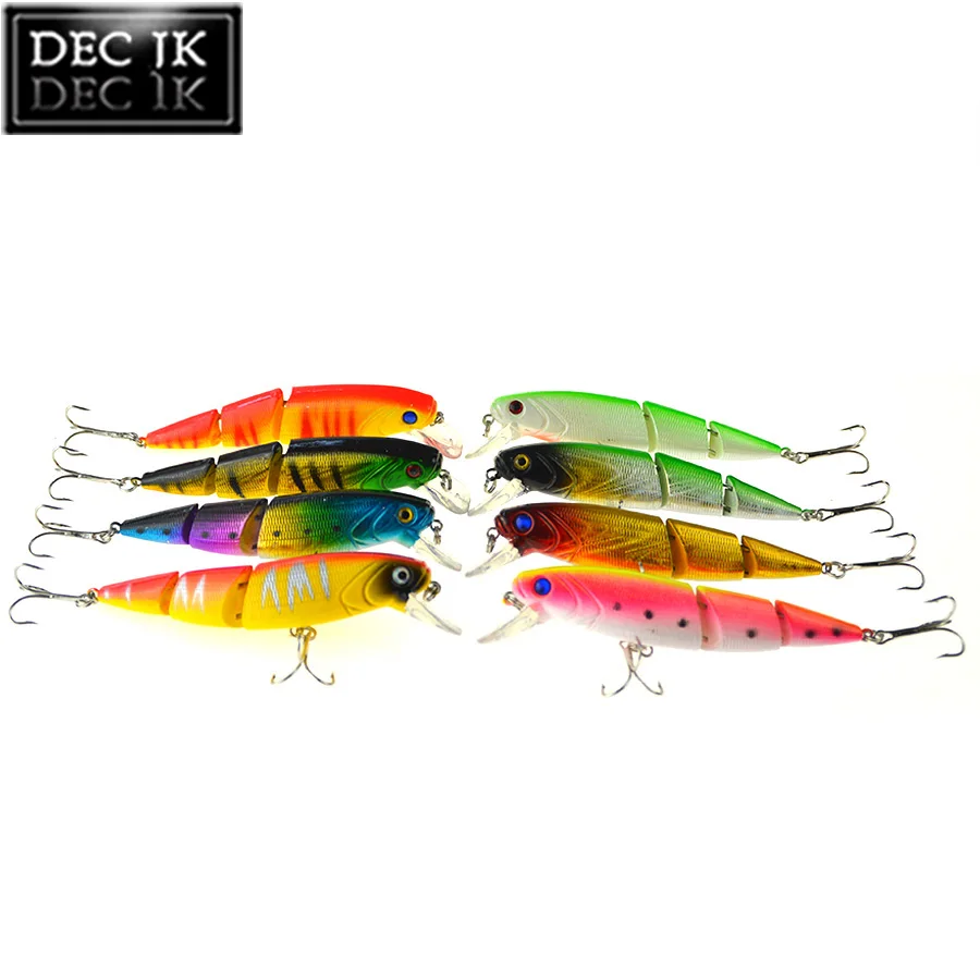 1PCS Minnow Artificial Bait For Sea Fishing Wobblers Lifelike Fishing Lure 3 Segment Trolling With Hooks  Wobbler Hard Bait (15)