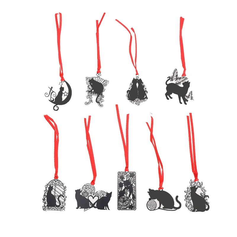 

DIY Cute Black Cat Metal Bookmark for Book Paper Creative Items Lovely Korean Stationery Gift