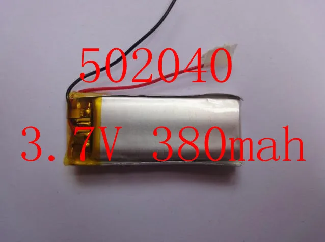 

Size 502040 3.7V 380mah Lithium polymer Battery with Protection Board For MP3 MP4 GPS Digital Product Free Shipping