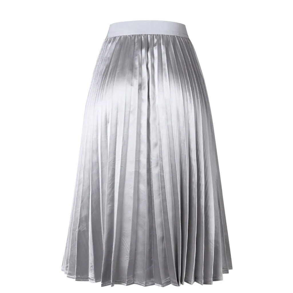 

2019 MAXIORILL New Womens Pleated Elegant Elastic Waist Midi Chiffon Skirt Ladies Long Swing Skirt подол Wholesale T3