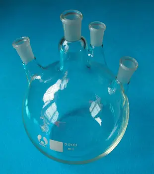 

5000ml,24/40,4-neck,Flat Bottom Glass Flask,5L,Four Necks,Heavy Wall Vessel