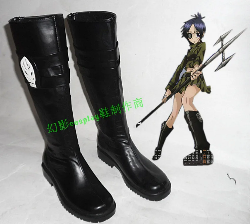 

Hitman Reborn Chrome DokuroBlack Long Cosplay Shoes Boots H016