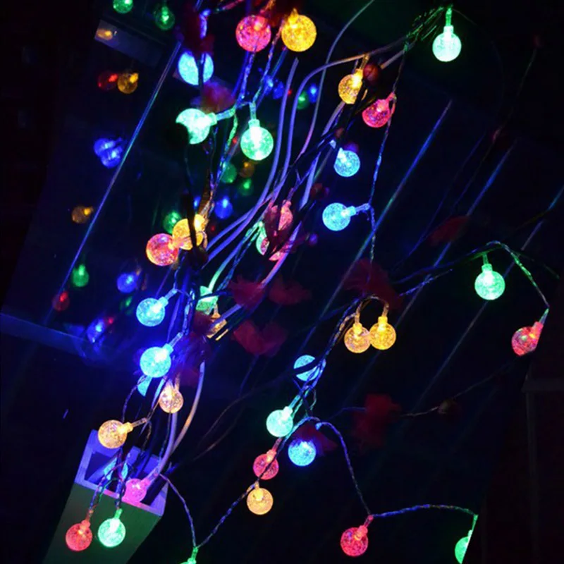 

20 LED String Lights Battery Operated Crystal Ball Home Decor Lamp for Garden Party Christmas Tree TN99