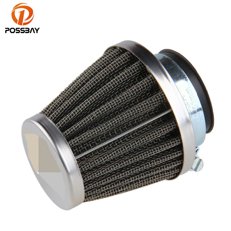 

POSSBAY 39mm Motorcycle Air Filter Cleaner for Honda Suzuki Kawasaki Scooter Air Pods Cafe Racer Dirt Bike Pit Air Filter