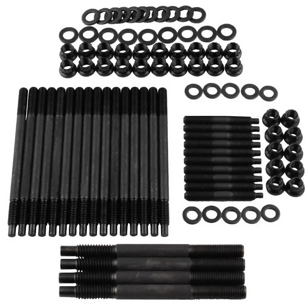 

Car Cylinder Head Stud Kit for Chevrolet 1997-2003 Black 30 x screw, 30 x nut, 30 x gasket 2.526kg