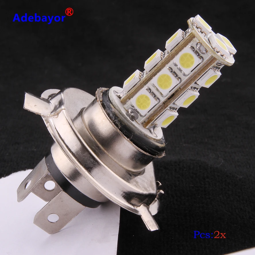 4X H4 18 светодиодный 5050 автомобиля SMD led лампа для противотуманной фары Дневные ходовые огни 12V Белый