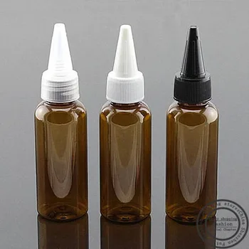 

30ml empty amber plastic bottles with pointed mouth caps ,1oz e-liquid empty jam bottle containers with lid , shower gel