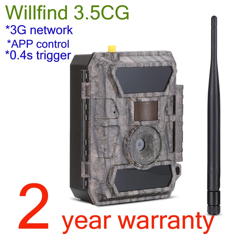 Câmeras de Caça Selvagens com Controle Ip66 à Prova Willfine Modelo Dwaterproof Água Floresta Vigilância Câmeras Remoto App Boa Qualidade 3.5cg 3g 2 Esporte e Lazer