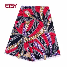 Анкара африканская полиэфирная восковая ткань с принтами новая bintareal воск высокого качества 6 ярдов африканская ткань для вечерние платья FP6085