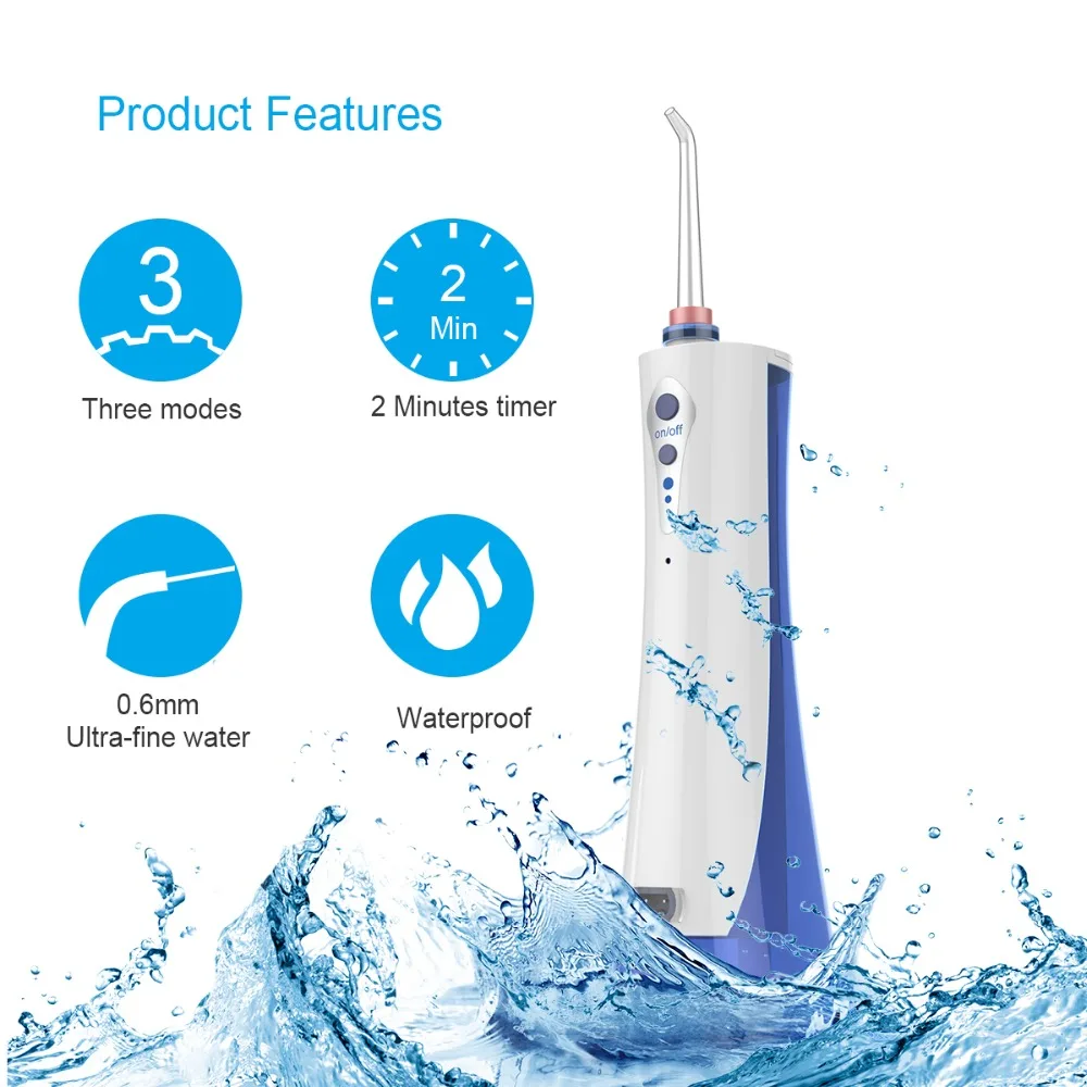 

Electric Rechargeable Portable Oral Irrigator Detal water flosser Irrigator for the oral cavity Irrigator for Teeth drop ship