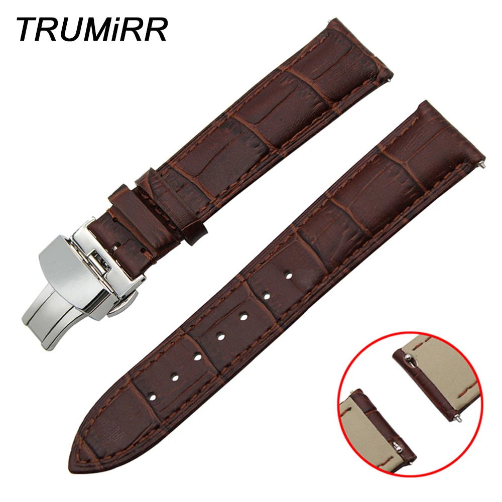 Quick Release Imported Genuine Leather Watchband 18 20 22mm For Zenith
