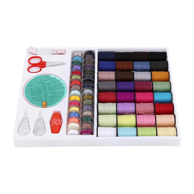 

70Pcs/Set Multifunction Sewing Box Thread Stitches Needles Tool Set Craft Scissor Sewing Kit Travel Sewing Kits Case Embroidery