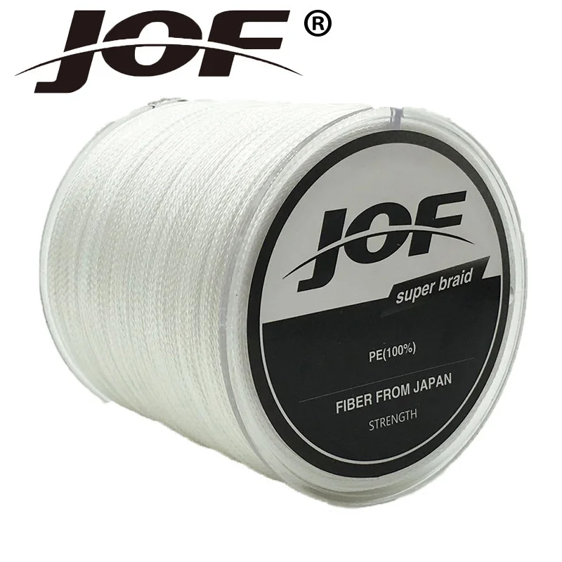 Jof серии 150 м 4 пряди Multifilament Рыбная ловля линии супер сильным pe 4 цвета 8-100LB Плетеный Рыбная ловля линии - Цвет: White