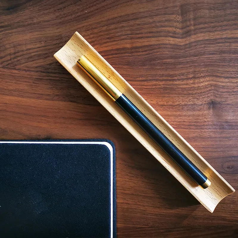 

Japan Style Wooden Pen Rack Simple Creative Pen Stand Desktop Storage Small Ornaments Modern Solid Wood Pen Rest Home Decoration