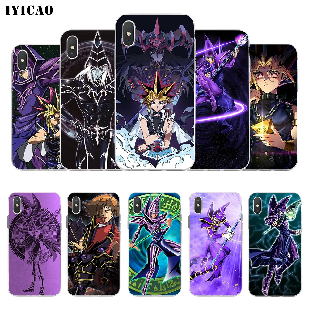 

IYICAO Mago Negro Yu Gi Oh Soft Silicone Phone Case for iPhone X XR XS MAX 6 6s 7 8 Plus X 5 5S SE TPU Cover