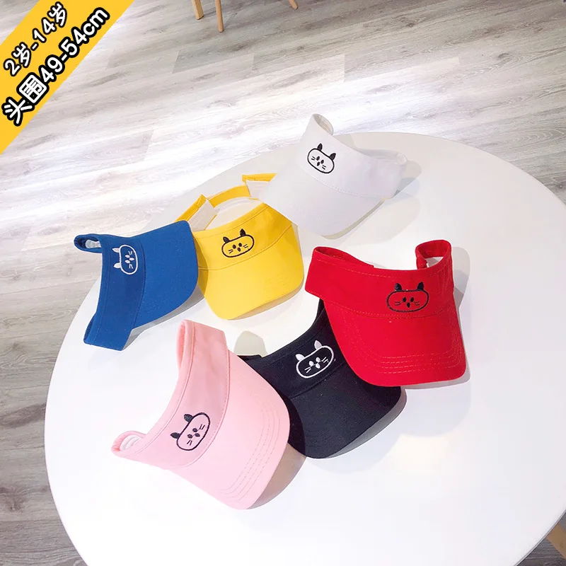 

2 to 4 years old children summer hat the new tide of cartoon cat empty hat sunscreen baby hat no baseball cap kids hat XA 255