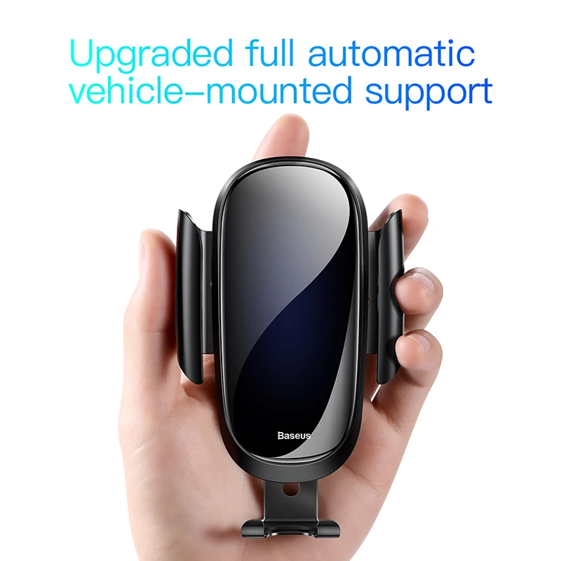 Baseus роскошный стеклянный Автомобильный держатель для телефона для iPhone X XS Max XR samsung S9 S8 гравитационный металлический гравитационный держатель gps в автомобиле