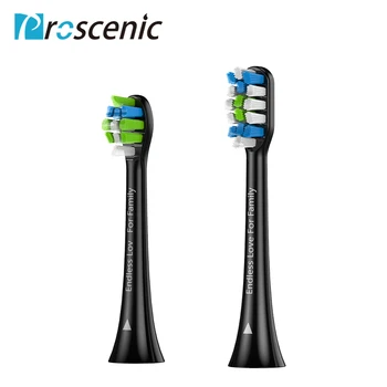 

2PCS Replacement Toothbrush Head for Proscenic Electric Toothbrush (Black or White)