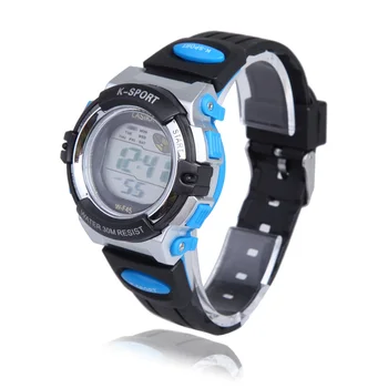 

Children Swimming Sports Digital Wrist Watch W-F45 Waterproof Black+Blue Waterproof depth about Deepwater 30 meters