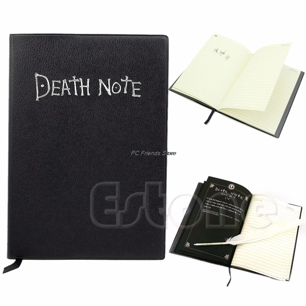 Тетрадь и перо для косплея, записная книжка с надписью "Death Note"