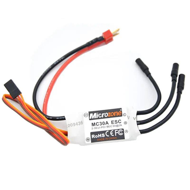 Microzone MC 2 3S 30A бесщеточный ESC с 5 V/2A BEC для радиоуправляемой модели самолетов
