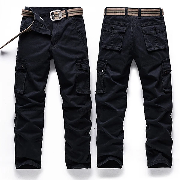 Big Size 30-48 Multi Pocket Cargo Pants Fashion Mens Outdoor Army Casual Cotton Trousers  