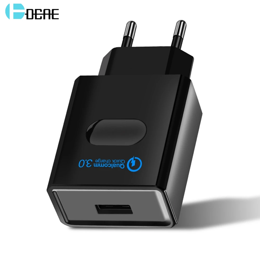 

DCAE Quick Charge 3.0 USB Charger Power Adapter for iPhone iPad Samsung Xiaomi LG HTC Mobile Phones QC3.0 Travel Fast Charger