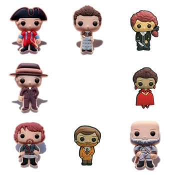 

8PCS Outlander PVC Shoe Charms Shoe Buckles Shoes Accessories Ornaments Fit For Croc JIBZ Party Gift