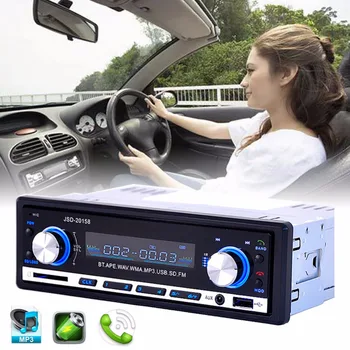 

JSD-20158 Car Radio Stereo MP3 Player Bluetooth In-Dash Receiver FM USB Remote Control 12V Car Audio Auto