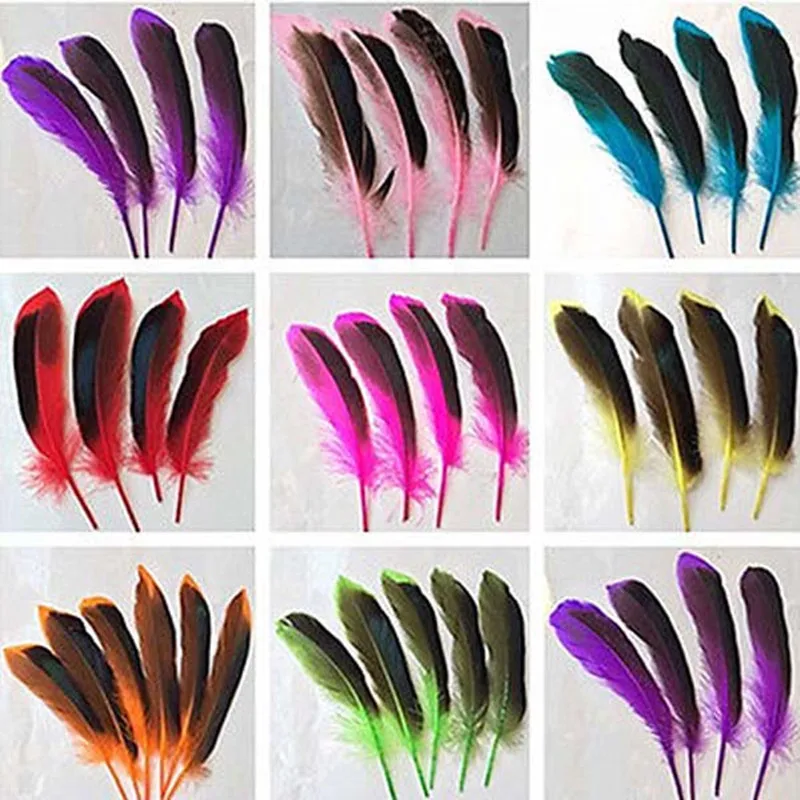 

Wholesale 20PCS quality duck feather 4-6 inches 10-15CM variety of colors
