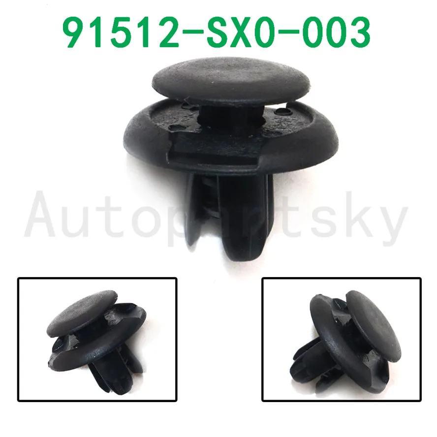 91512 SX0 003 91512SX0003 передний зажим для крыла фиксатор бампер заклепки Honda Accord