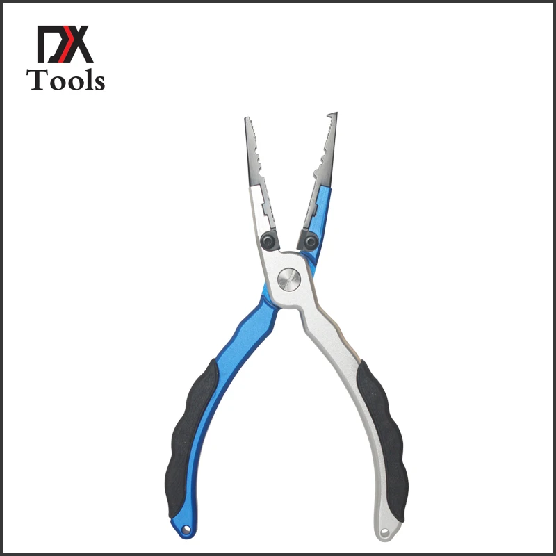 

New Design Aluminum Fishing Pliers Multifunctional Fishing Tools Hook Remover Scissors With Spring String For Cutting Lines