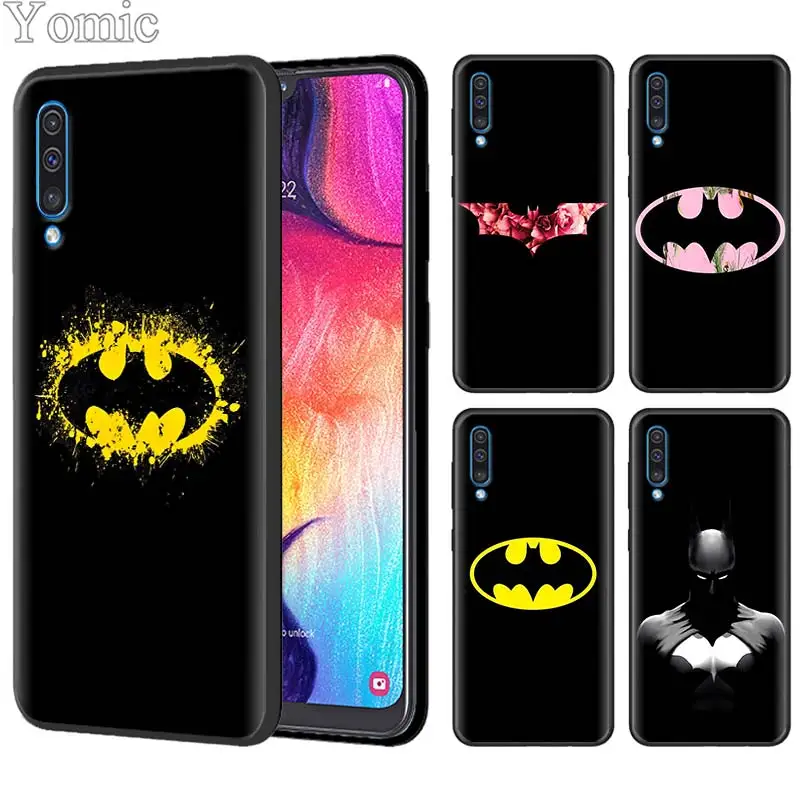 

Batman Logo Marvel Superhero Silicone Case for Samsung Galaxy A50 A70 A10 A20 A30 A40 A6 A7 A8 Plus A9 M30 M20 Black Case Cover