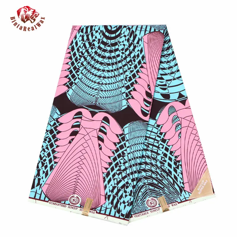 

Ankara African Polyester Wax Prints Fabric Red new bintareal Wax High Quality 6 yards African Fabric for Party Dress FP6099