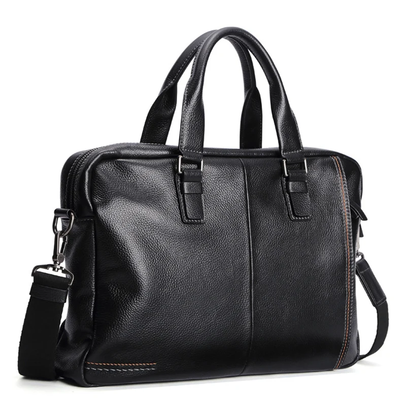 جلد البقر حقيبة جلدية رجل حقيقية حقائب يد جلدية Crossbody أكياس الرجال سعة كبيرة حقيبة أعمال الرجال حقيبة ظهر للاب توب