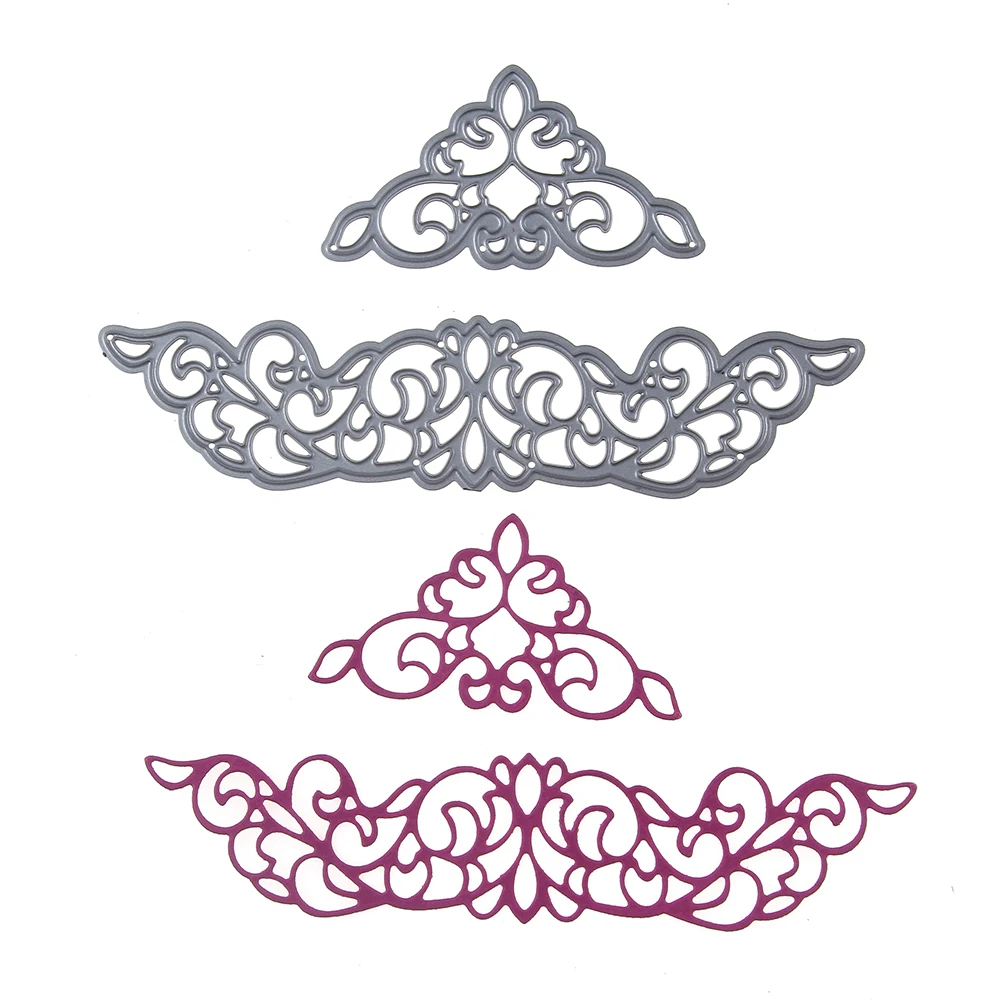 Criativo Flor de Canto De Corte De Metal Morre Stencil Embossing Ofício Para Scrapbooking DIY Cartão de Álbum de Fotos Decoração 128x31mm