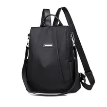 Women Waterproof Solid Oxford Cloth Travel Backpack Nylon Anti-theft Shoulder Rucksack School Bags For Teenage Girls
