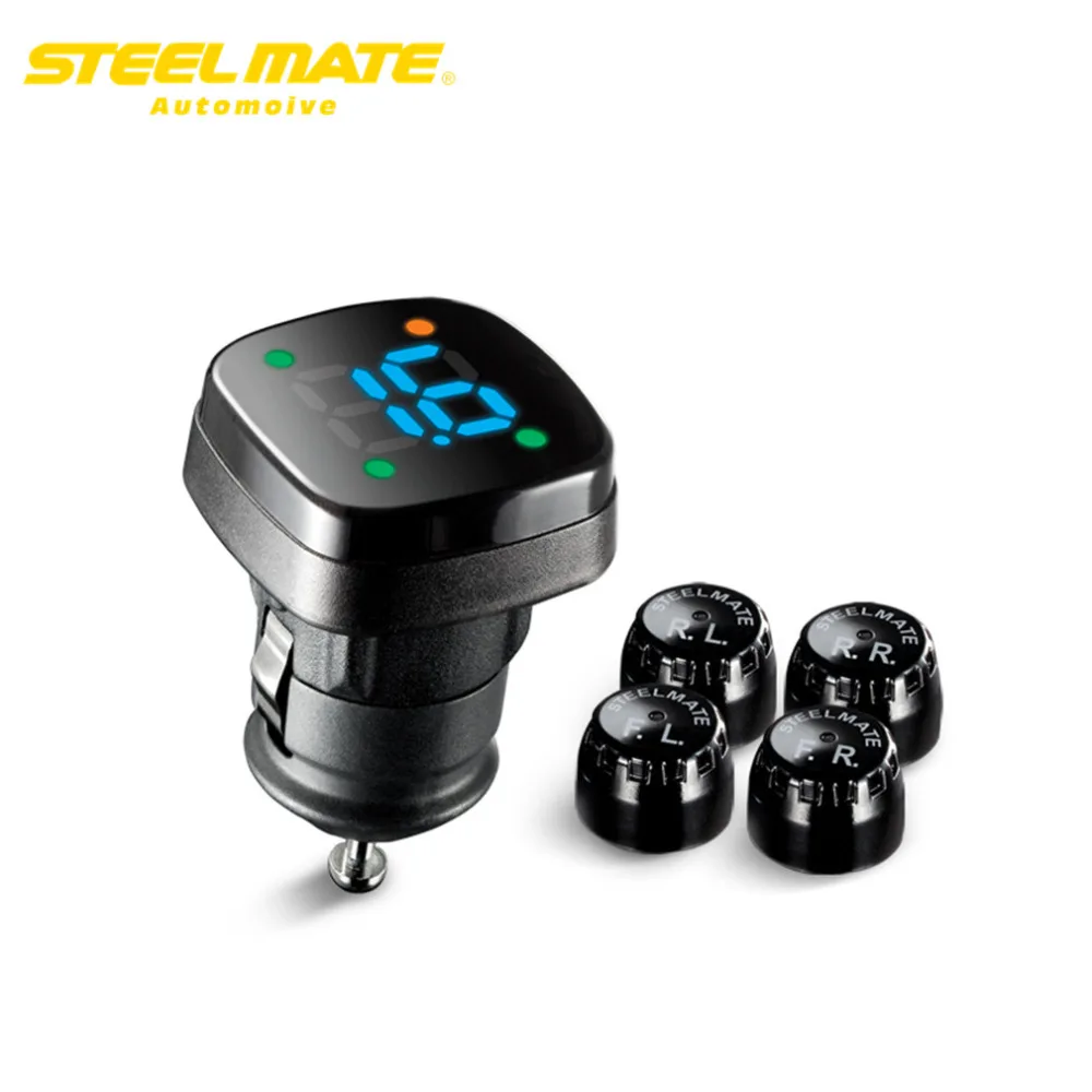 

2017 TP-76B car tire pressure tpms system monitor Cigarette lighter power Alarm security Wireless steel mate