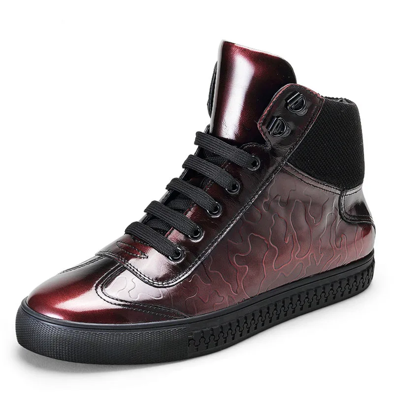 Winter Echt Designer Punk Männer Casual Candy High Gray Fashion Flache Trainer Rot Schuhe 2019 red Mens Farbe Herbst Sneakers Leder Top Grau nH0t0rwBq