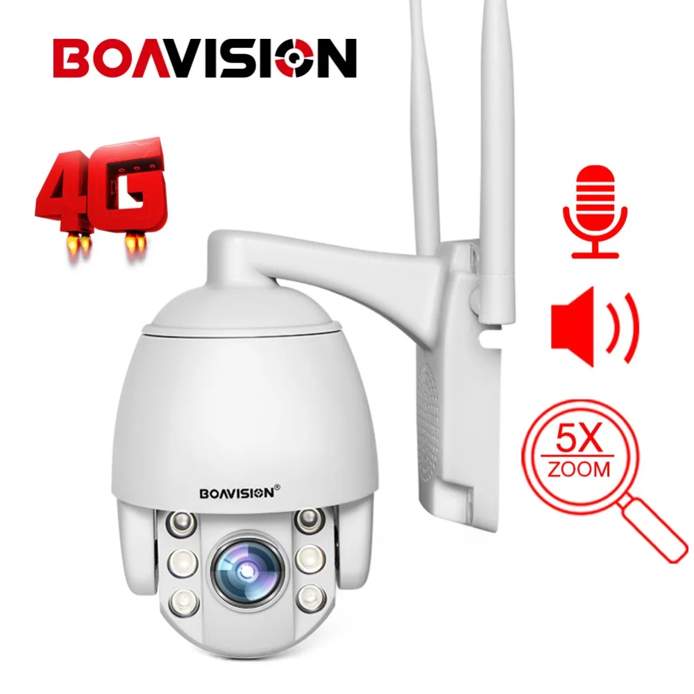 

2.5 Inch 3G 4G SIM Mini Wireless PTZ IP Camera 1080P 2MP 5X Zoom / 4mm Fixed Lens CCTV Camera Outdoor Waterproof Security Camera