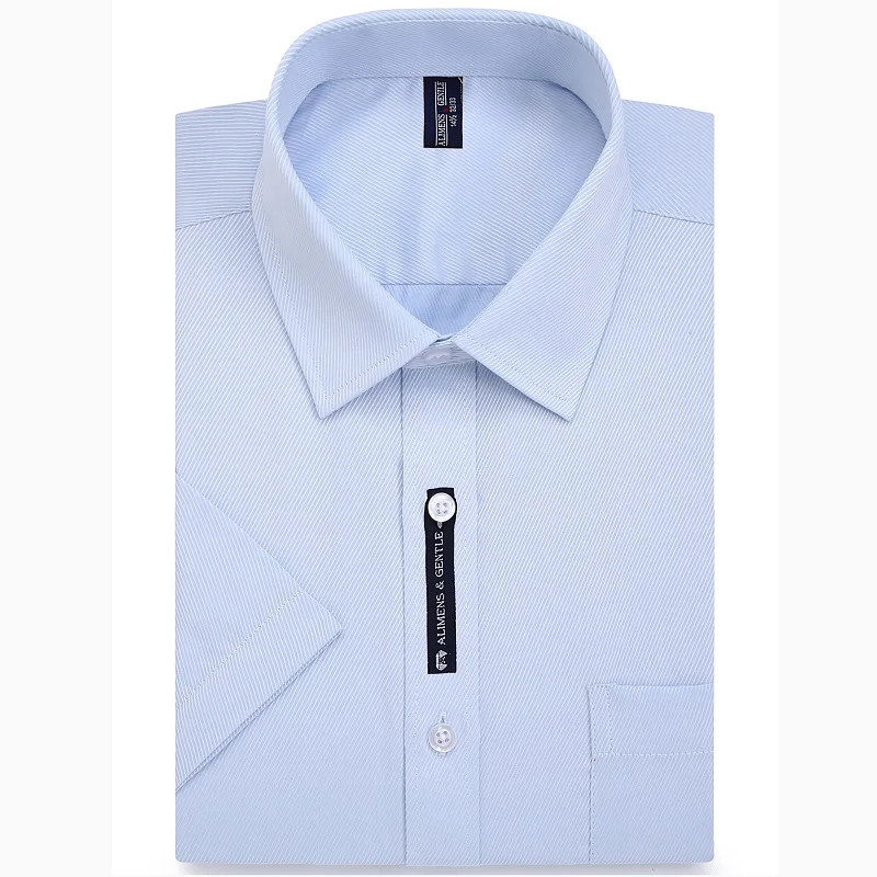 Мужская рубашка с коротким рукавом 8XL 7XL 6XL цвет черный светильник синий повседневные белые рубашки для мужчин Мода Camisa Masculina - Цвет: DX1007-7