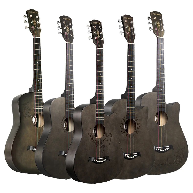 Andrew 38 дюймов Акустическая гитара классического дизайна липа sapele гитара