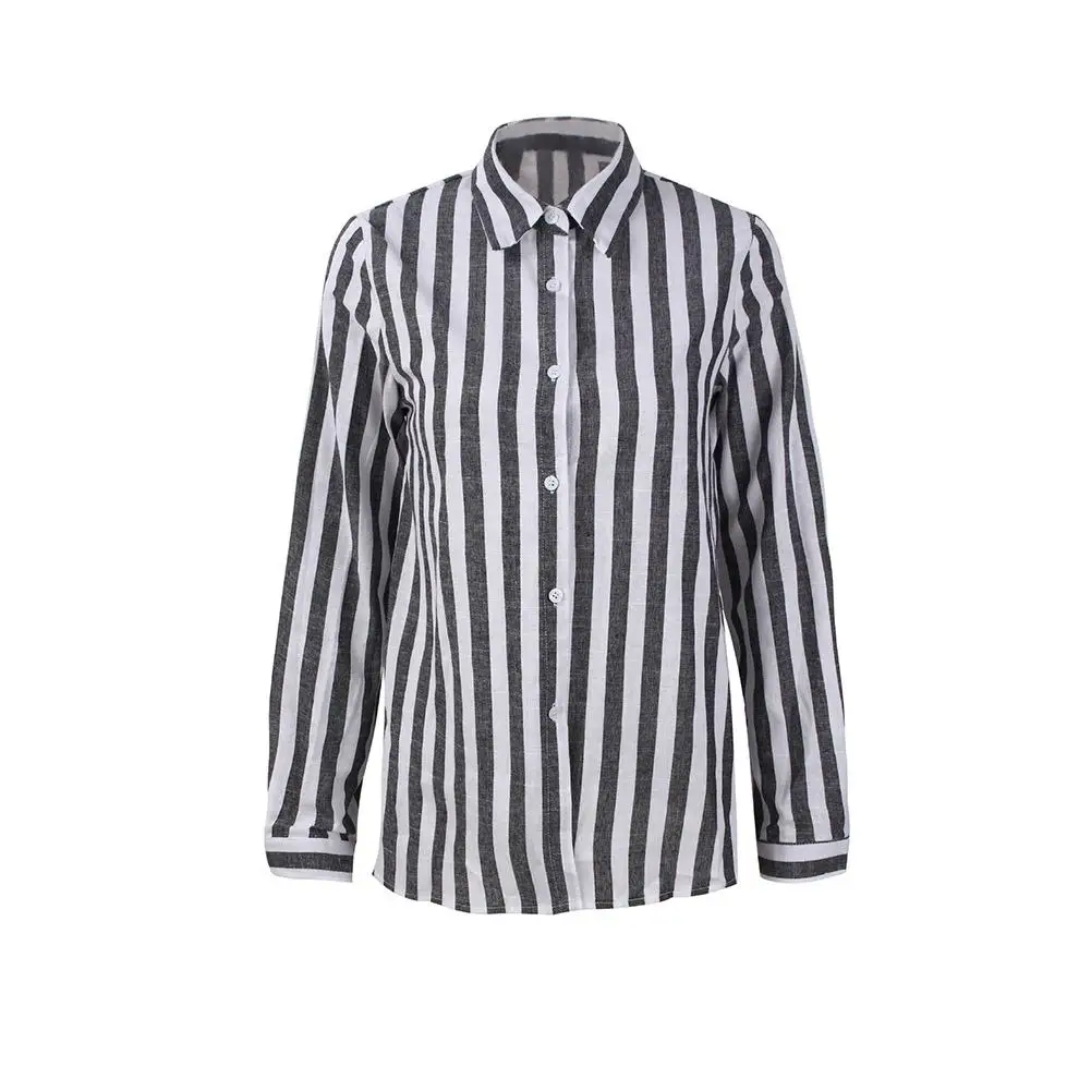 Yiwa Women Casual Stripe Long Sleeve breathable fabric soft lightweight comfortable to wear gift