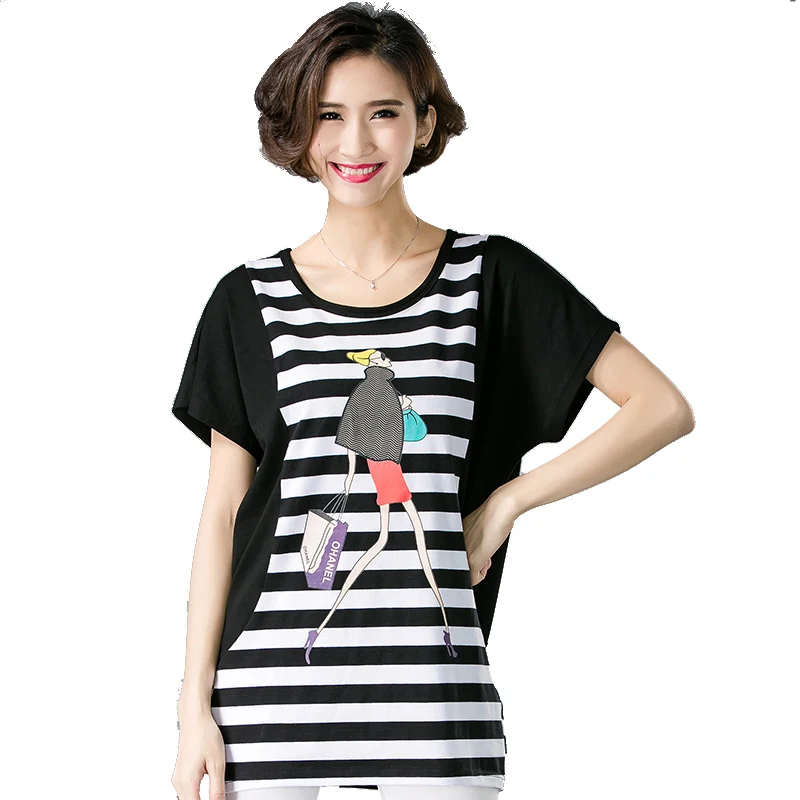 XL XXL XXXL 4XL 5XL Plus Size Women T shirt 2016 Summer Hot Sale Casual