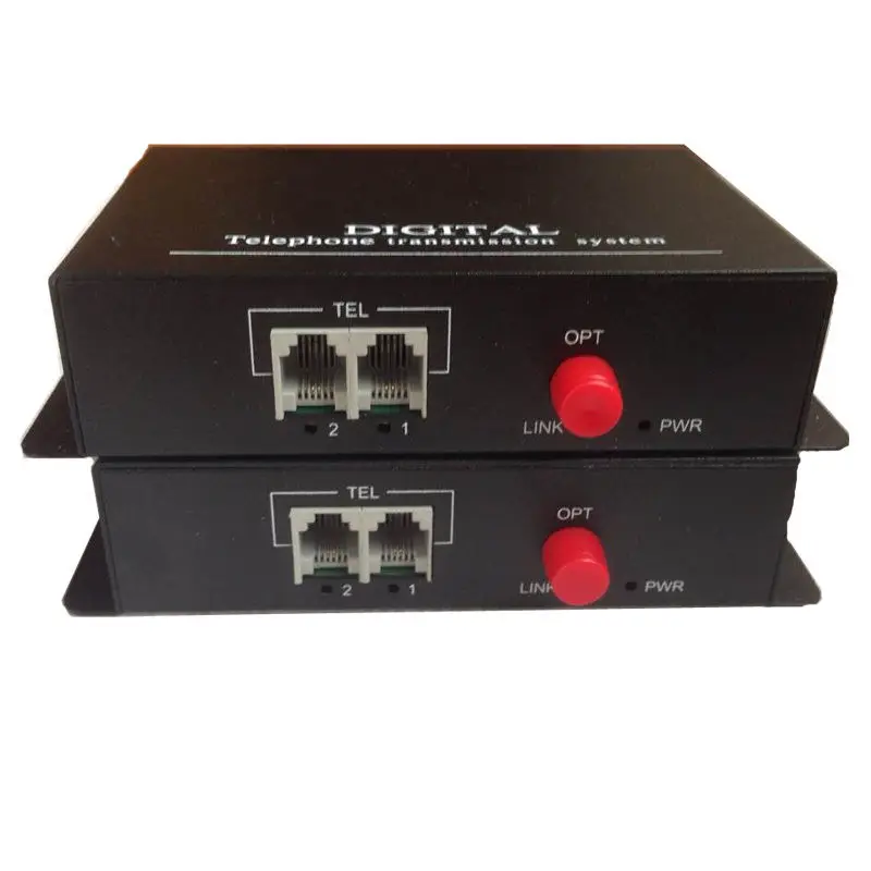 

2CH PCM Voice Telephone Fiber optical Media Converter - FC 20Km