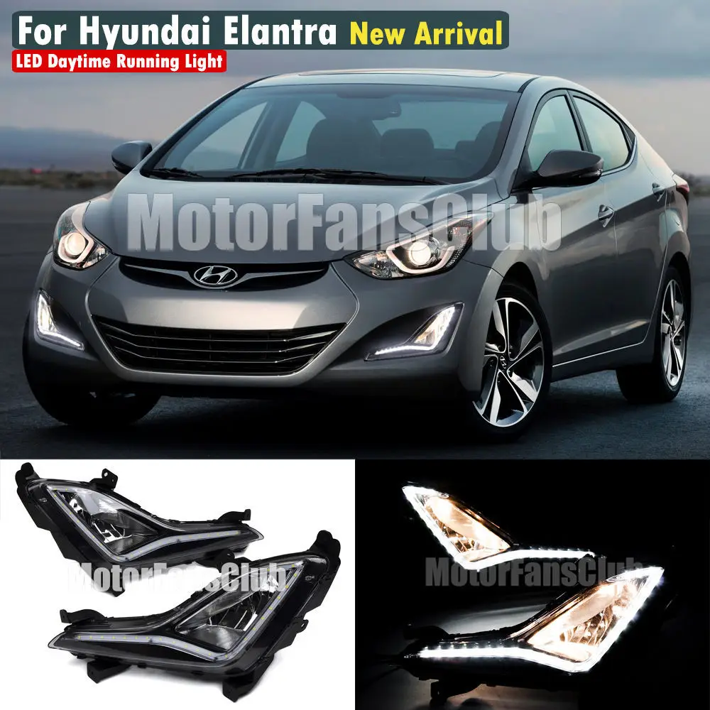 LED Daytime Running Light For Hyundai Elantra DRL Fog Lamp Assembly 2014 2015