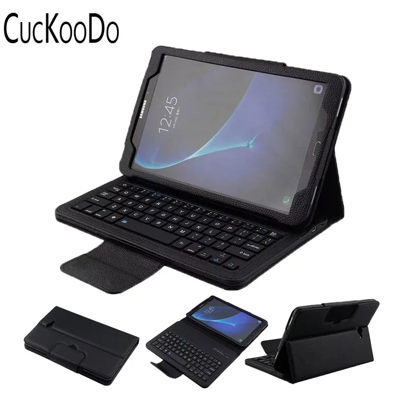 

CucKooDo Leathe Case Cover with Removable Bluetooth Keyboard For Samsung Galaxy Tab A 10.1" SM-T580/SM-T585 Tablet 2016 Release