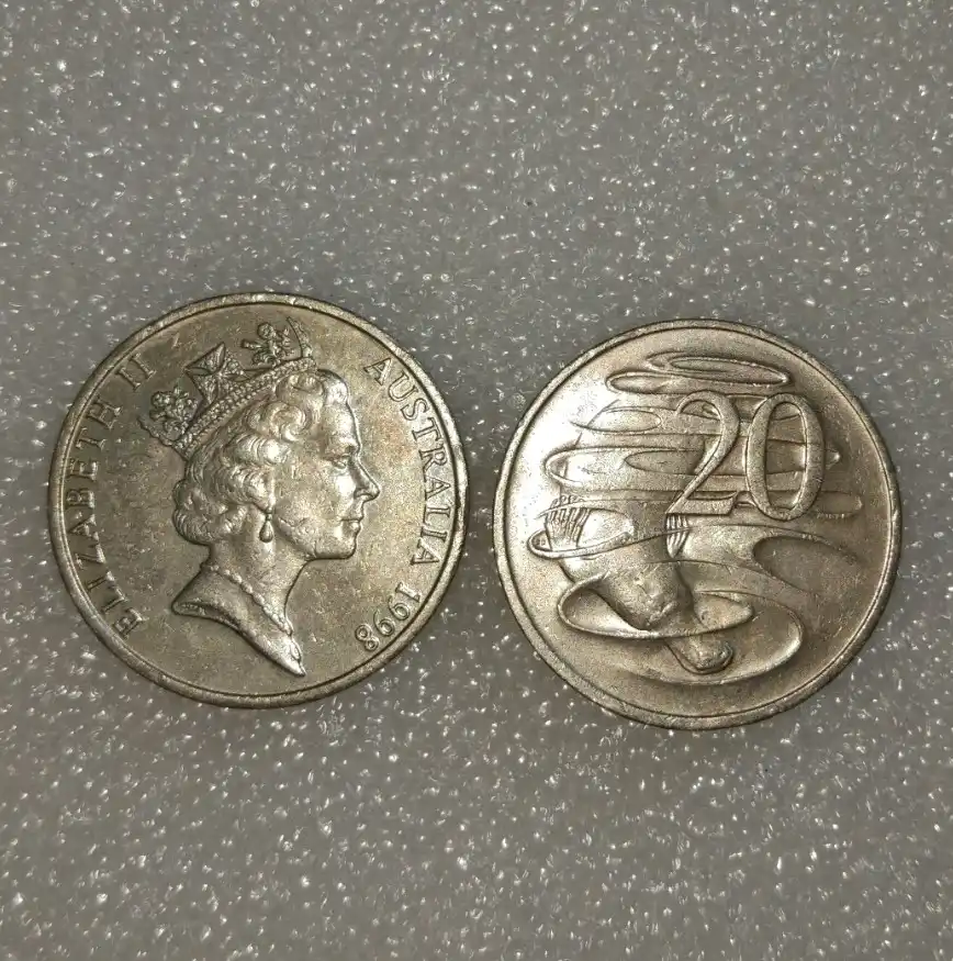 Australia 20 Cents Coin Original Fine Condition Coins And 100 20 Cents Coin Original Fine Condition